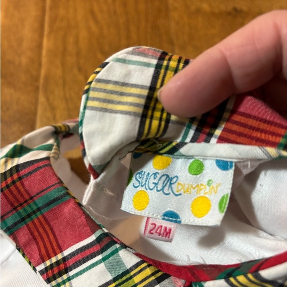 Sugar dumpling boys size 24 months Christmas initial M - Picture 5 of 5